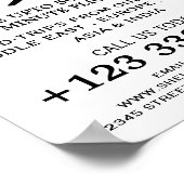 Zwart vliegtuigpictogram, Adverteren vliegtuig Poster (Hoek)