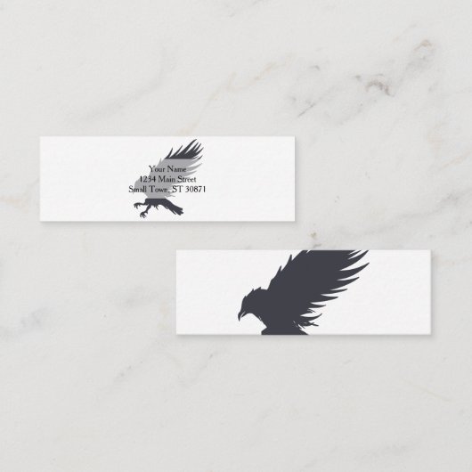 Zwart vliegveld - achtergrondkleur kiezen mini visitekaartje (Voorkant / Achterkant)