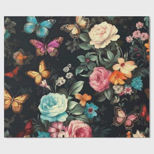 Zwart Vlinder  Decoupage Tissue Papier (Vlak)