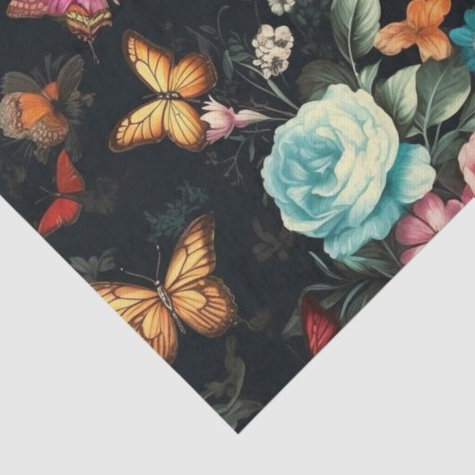 Zwart Vlinder  Decoupage Tissue Papier (Detail)