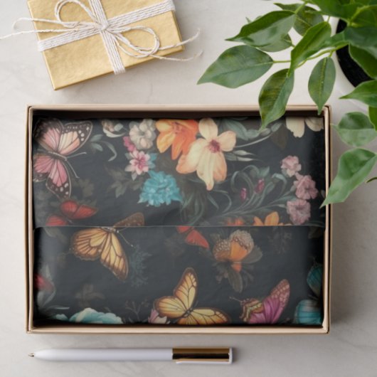 Zwart Vlinder Decoupage Tissue Papier (Geschenk)