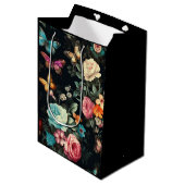 Zwart Vlinder  Decoupage Tissue Papier Medium Cadeauzakje (Voorkant Gekanteld)