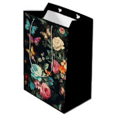 Zwart Vlinder  Decoupage Tissue Papier Medium Cadeauzakje (Achterkant Gekanteld)