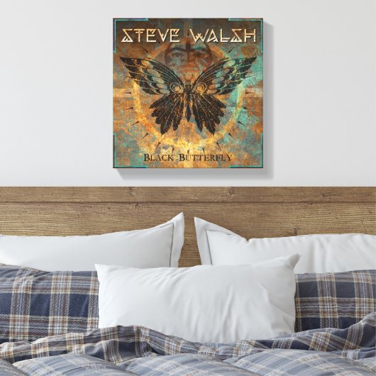 Zwart Vlinder Kunstwerk op Canvas (Insitu (Slaapkamer))