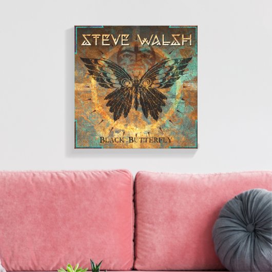 Zwart Vlinder Kunstwerk op Canvas (Insitu (Woonkamer))