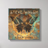 Zwart Vlinder Kunstwerk op Canvas (Voorkant)