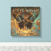 Zwart Vlinder Kunstwerk op Canvas Afdruk (Insitu (Houten vloer))