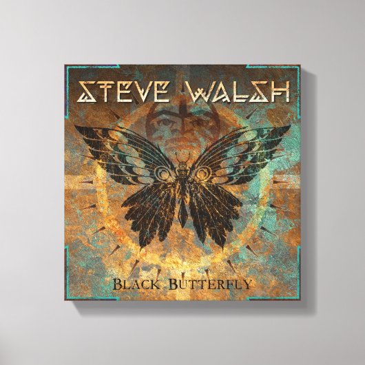 Zwart Vlinder Kunstwerk op Canvas Afdruk (Voorkant)