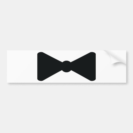 zwart vlinderdas pictogram bumpersticker (Voorkant)