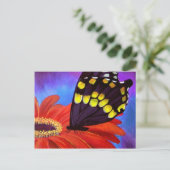 Zwart vlinderdasschilderij - Multi Briefkaart (Staand voorkant)
