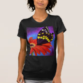 Zwart vlinderdasschilderij - Multi T-shirt (Voorkant)