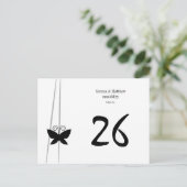 Zwart-vlindernummer Briefkaart (Staand voorkant)