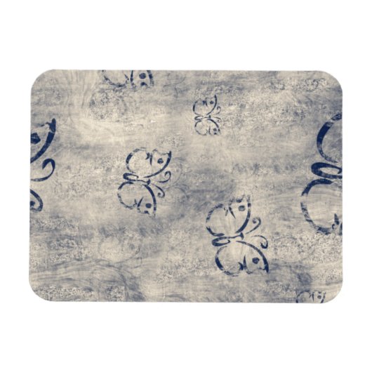 Zwart vlinderpatroonpatroon magneet (Horizontaal)