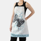 Zwart vlinderwit Afdrukprofiel Schort (Insitu)