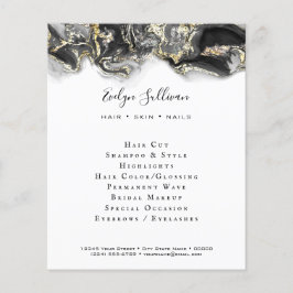 zwart vloeibaar marmer Design Flyer