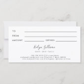 zwart vloeibaar marmer ontwerp cadeaubon (Achterkant)