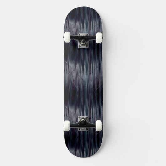 Zwart vloeibaar metallisch effect skateboard (Voorkant)