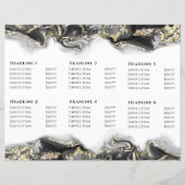 zwart vloeibare marmeren ontwerp brochure (Achterkant)