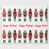 Zwart voedingskraker Prettige feestdagen omslagpap Cadeaupapier (Vlak)