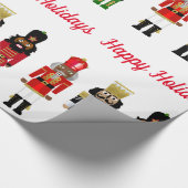 Zwart voedingskraker Prettige feestdagen omslagpap Cadeaupapier (Hoek)