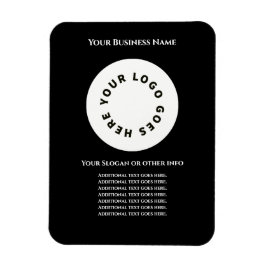 Zwart voeg je eigen tekst en logo toe magneet