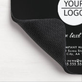 Zwart Voeg je Logo Custom Text Promotion Photo toe Muismat (Hoek)