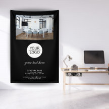 Zwart Voeg je Logo Custom Text Promotion Photo toe