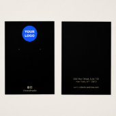 Zwart Voeg je Logo Earring Display Kaart toe (Voorkant /achterkant)