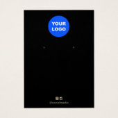 Zwart Voeg je Logo Earring Display Kaart toe (Voorkant)