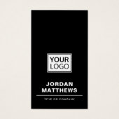 Zwart voeg logo sociale media QR code visitekaartj Visitekaartje (Voorkant)