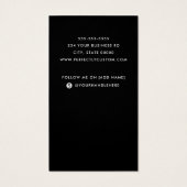 Zwart voeg logo sociale media verticaal visitekaar visitekaartje (Achterkant)