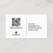 Zwart Voeg toe Logo Social Media Networking Foto Visitekaartje (Achterkant)