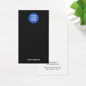 Zwart voeg uw Logo drie oormerkebeeldkaarten toe Visitekaartje (Bureau)