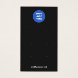Zwart voeg uw Logo drie oormerkebeeldkaarten toe Visitekaartje