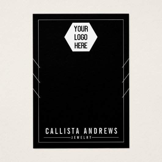 Zwart voeg uw Logo Kaart met meerdere Kettingen to (Voorkant)
