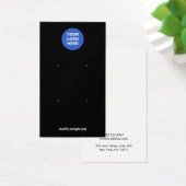 Zwart voeg uw Logo twee oormerkebeeldkaarten toe Visitekaartje (Bureau)