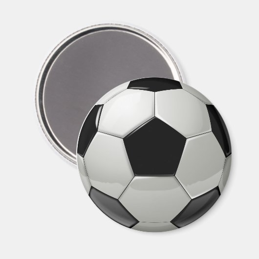 Zwart Voetbal Magneet (Voorkant / Achterkant)