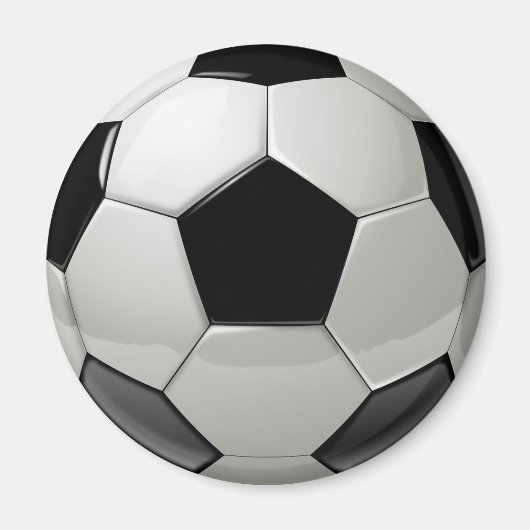 Zwart Voetbal Magneet (Voorkant)