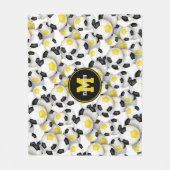 zwart voetbalteam kleuren jongens sport fleece deken (Voorkant)