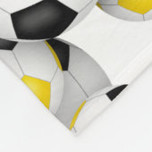 zwart voetbalteam kleuren jongens sport fleece deken (Hoek)