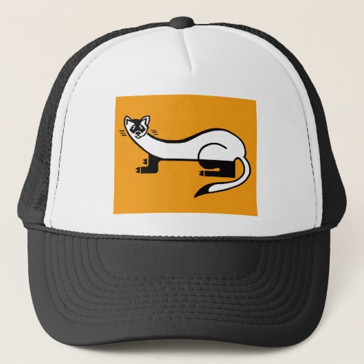 Zwart-voetige FERRET- Wildlife krijger - Natuur - Trucker Pet (Voorkant)