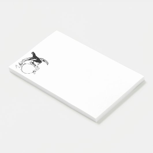 Zwart vogel De raven sticky Post-it Notes (Schuin)