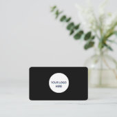 Zwart – Volledig  modern design Visitekaartje (Staand voorkant)