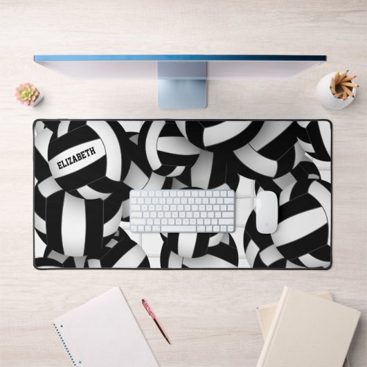 Zwart volleybalteam kleuren sportpatroon bureaumat (Kantoor 1)