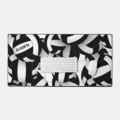 Zwart volleybalteam kleuren sportpatroon bureaumat (Keyboard & Muis)