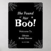 Zwart vond ze haar Boo Halloween Vrijgezellenfeest Poster (Voorkant)
