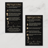 Zwart voor na zorginstructie Spuit Tan Visitekaartje (Voorkant / Achterkant)