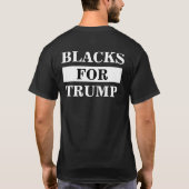 Zwart voor Trump 2-zijdig T-shirt (Achterkant)