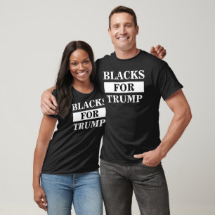 Zwart voor Trump 2-zijdig T-shirt