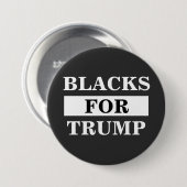 Zwart voor Trump Ronde Button 7,6 Cm (Voorkant /achterkant)